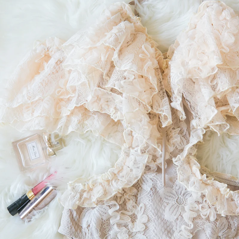 Сексуальный женский купальник с открытой спиной цельный кружевной бикини