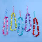 Цепочка для телефона в богемном стиле, модный шнурок со звездой, жемчугом, бусинами, шнур для телефона, защита от потери, ручная работа для женщин, аксессуары для ключей, подарки