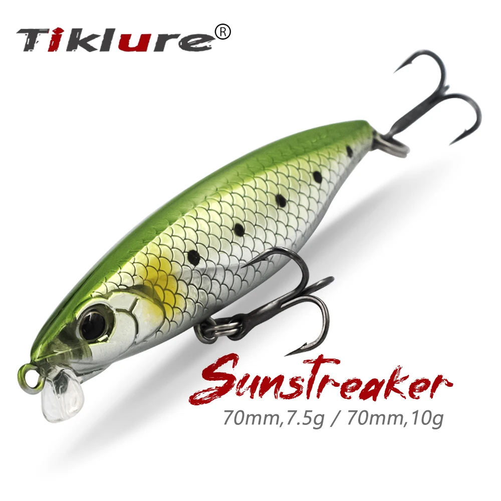 

Tiklure Minnow Hard Fishing Lure Wobblers For Pike 7.5g 10g 70mm Winter Predator Artificial Jerkbait Bait Perch Bass Equipment