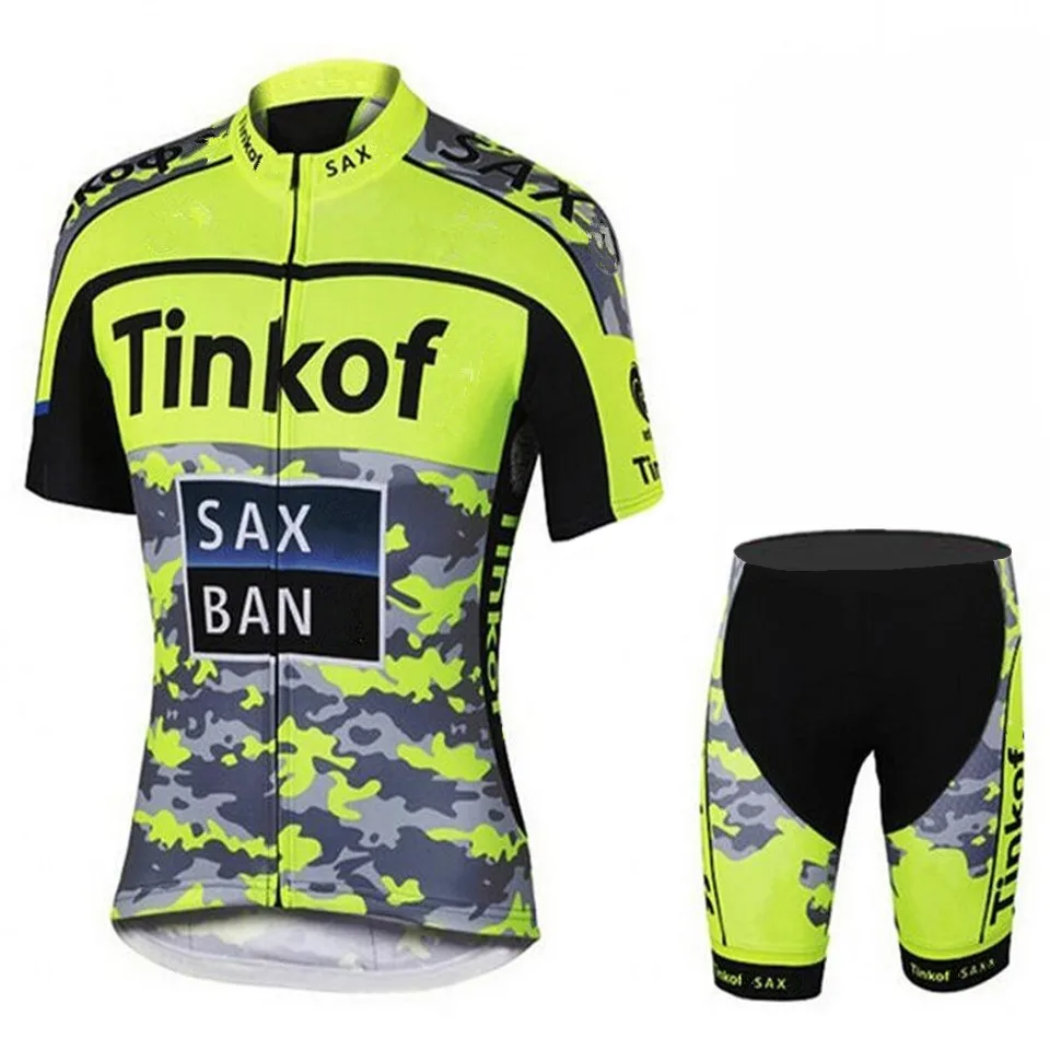 Tinkoff Велоспорт Джерси мужская стильная, с короткими рукавами Спортивная одежда для велоспорта открытый mtb ropa ciclismo велосипед - Цвет: Cycling set