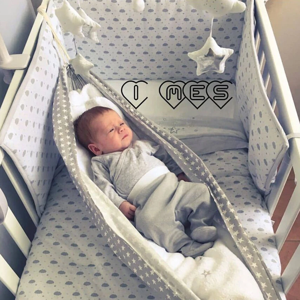 

Happy Flute Portable Baby Hammock Sleeping Bed Safe Outdoor Detachable Infant Cot Crib Swing Elastic Hammock Adjustable Net