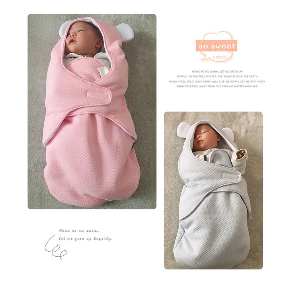 Хлопковое одеяло для новорожденных детей 0-8 месяцев пеленание с милым мультяшным