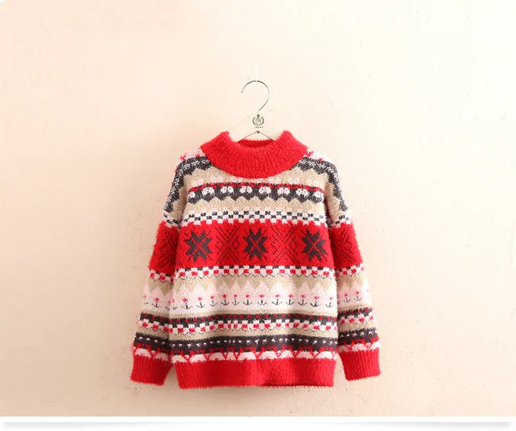 

Осень-зима 2020, Детский свитер, Детская Новогодняя одежда, хлопковые костюмы для девочек с круглым вырезом SD75