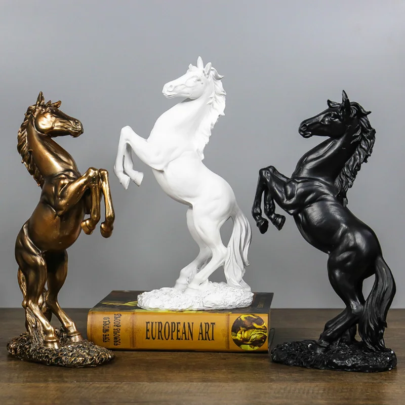 

Resin Crafts Horse Statue Home Decoration Accessories Ornaments Statue&Sculpture Window Display Gift Horse Ornaments Decoration