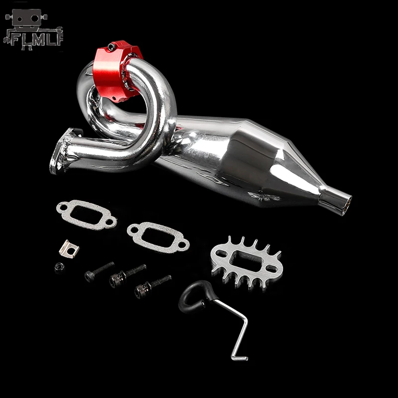 Выхлопная труба и металлический зажим с ЧПУ подходит для 1/5 HPI ROVAN ROFUN KM GTB TS BAJA 5B 5T