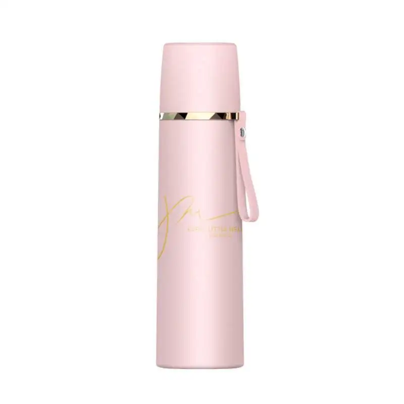 Pink 500ml Новинка года. Двухслойная вакуумная колба из нержавеющей стали. Спортивная портативная Вакуумная чашка с жемчужным узором. Вакуумная чашка большой емкости - Цвет: Pink 500ml