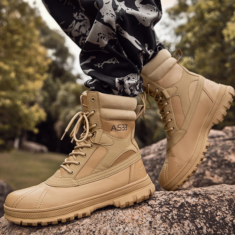 Осенне зимние военные ботинки мужская обувь Timberland спецназ тактические пустынные