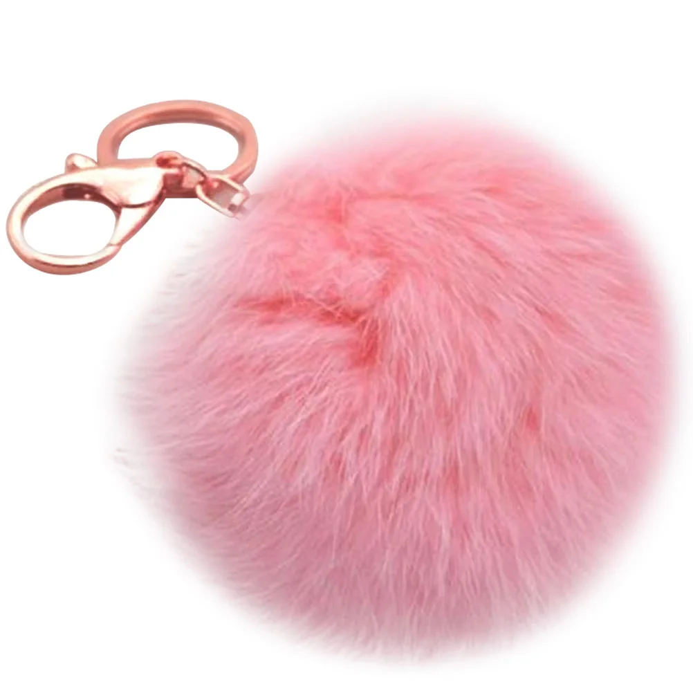 8 см помпон брелок для автомобильного ключа подвеска меховой шар из кроличьего