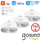 Умная розетка 2 в 1 с поддержкой Wi-Fi, 16 А