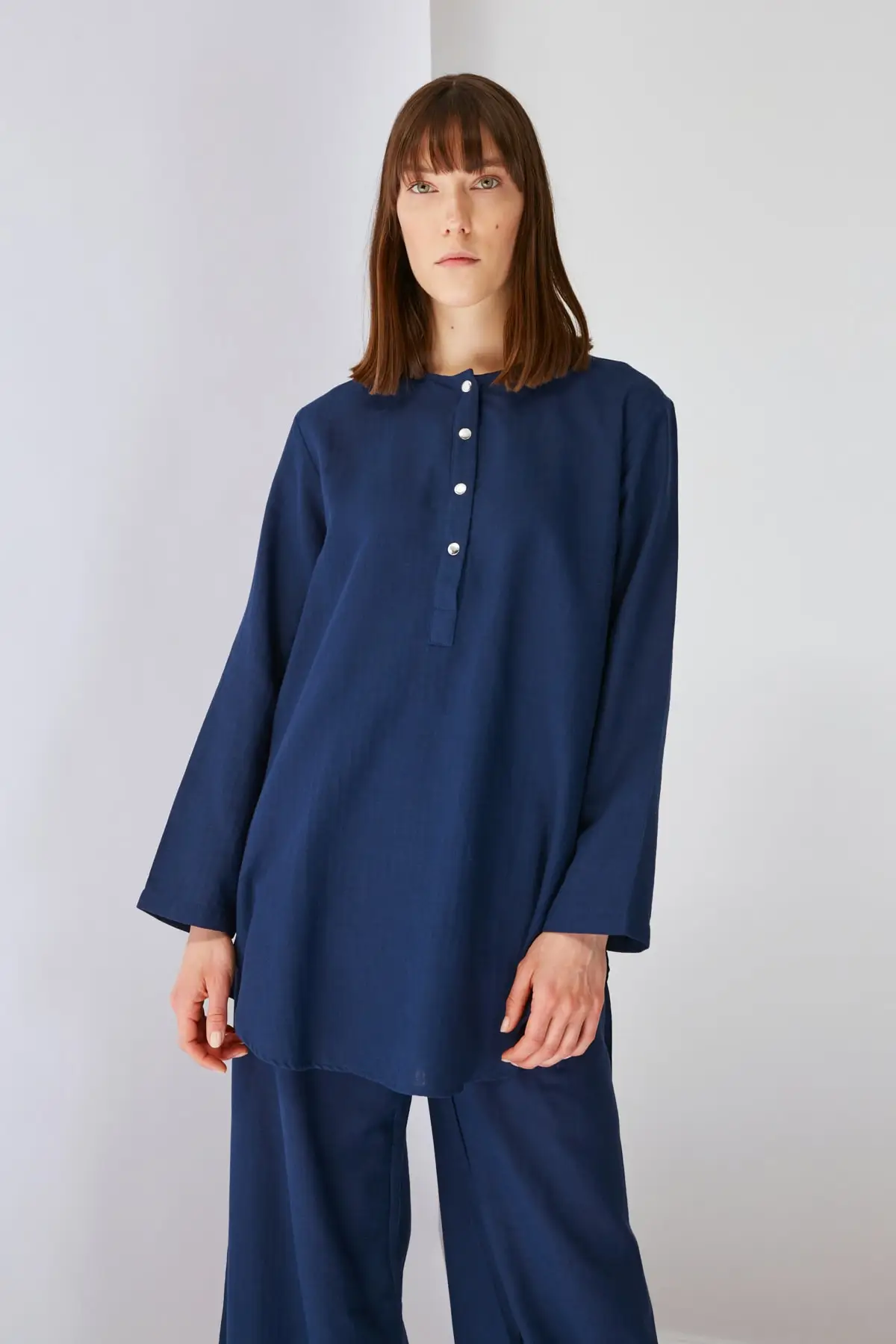 Navy Blue Tunic Pants Bottom-Top Suit/ISLAMIC CLOTHING /HIJAB FASHION/TURKISH FASHION