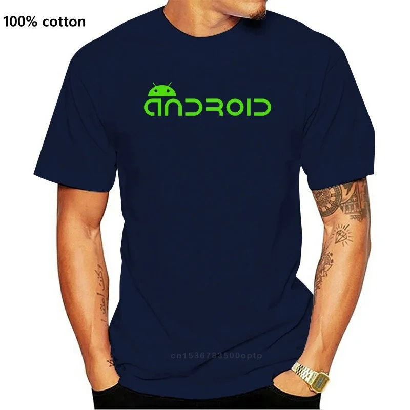 

Новинка, футболка на Android, качественная женская футболка с коротким рукавом 2021, креативная Мужская футболка с шелковым экраном