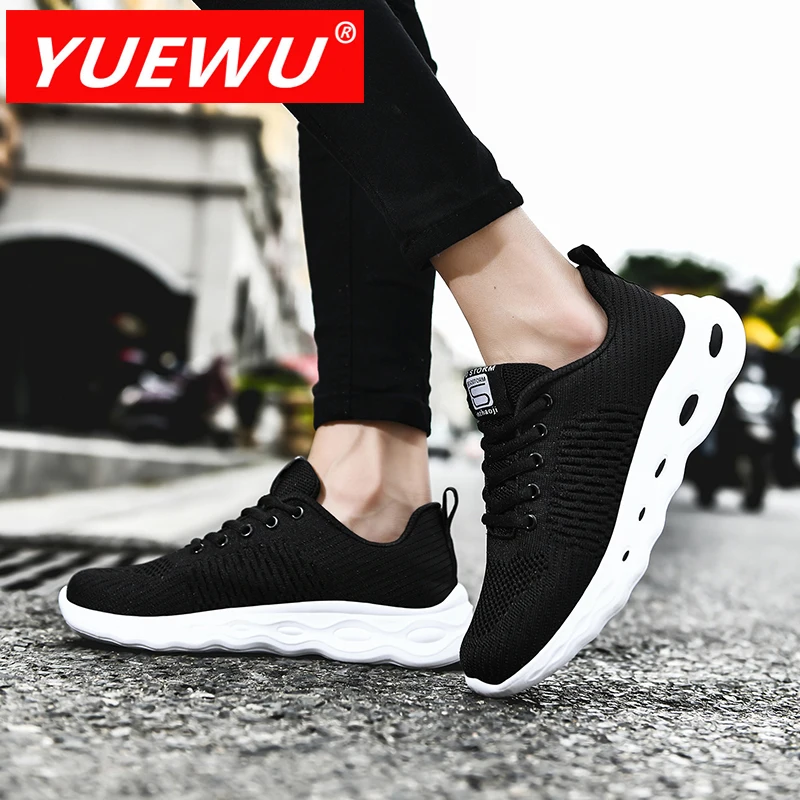 

YUEWU Flying Weaving New Pattern Sneakers Round Head Ultra Light Casual Shoes Simple And Comfortable Net Shoes
