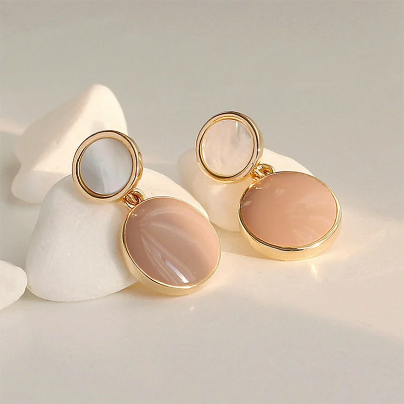 

Fashion Simple Stud Earrings Women Elegant Geometry Round Drop Earrings For Female Trendy Personalized Earrings Jewelry Gift