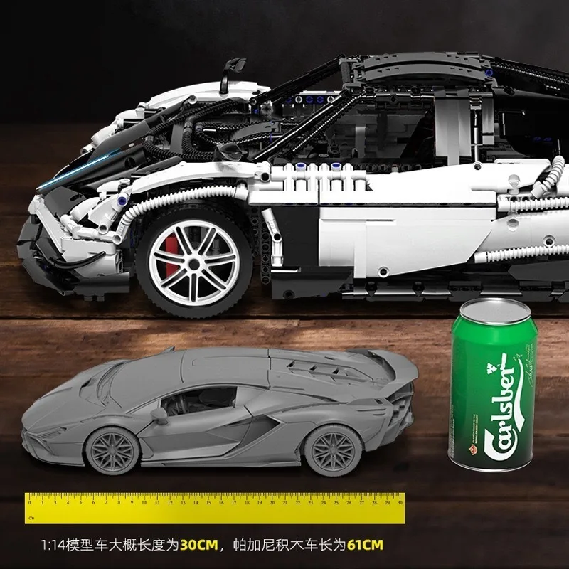 

IN Stock 97900 Genuine Technical Huayra BC Roadster 1:8 Racing Car Model Building Blocks Bricks Toy for Boys Diy Christmas Gifts