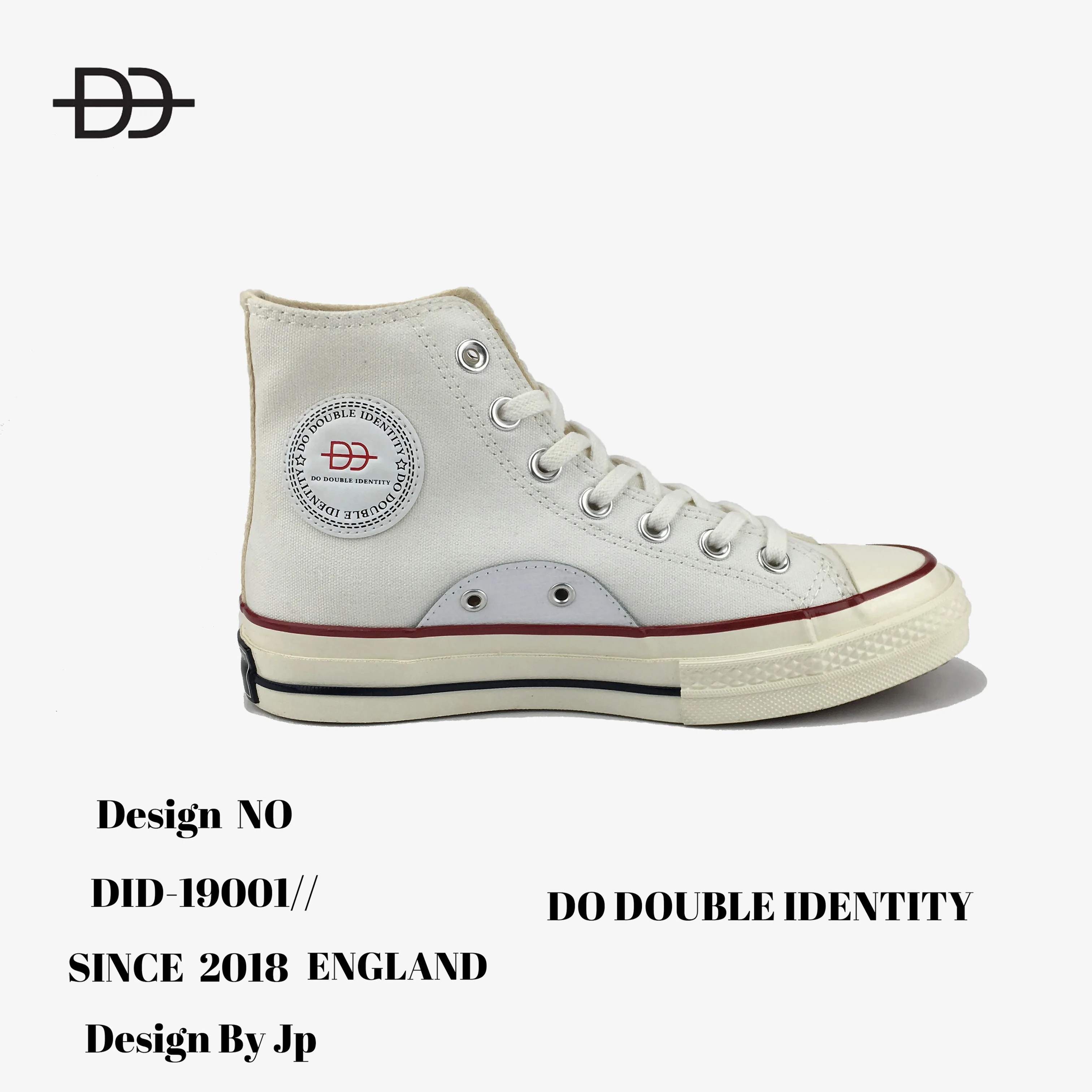 Туфли женские для скейтборда DID Классические холщовые высокие спортивные туфли