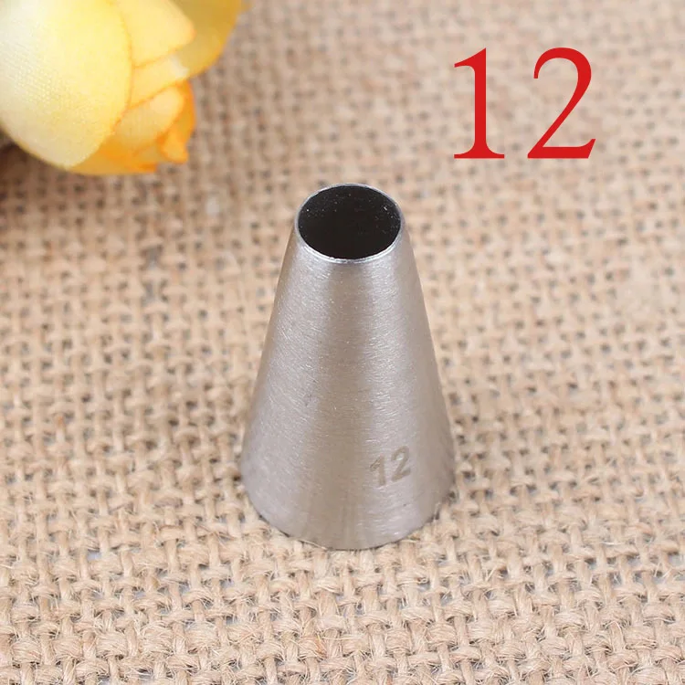 

12# round Small Hole Decorating Nozzle 304 Stainless Steel Baking DIY Tool Small Number
