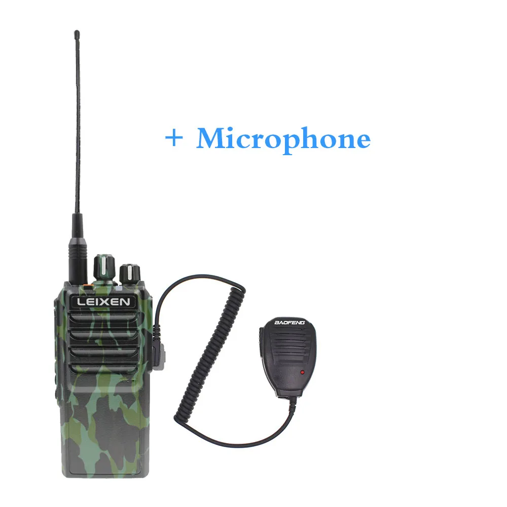 add microphone Большое расстояние 2 способ радио LEIXEN NOTE Камуфляжный цвет UHF 400-480 МГц 4000 мАч Высокая емкость литий-ионный аккумулятор Высокая мощность Ham - Цвет: add microphone