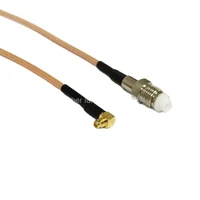 new modem coaxial cable mmcx male plug right angle connector to fme female jack connector rg316 cable 15cm 6 adapter