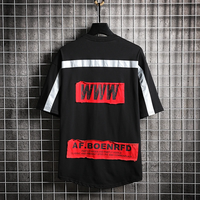 Летняя новая стильная футболка с короткими рукавами в японском стиле хип-хоп |