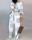 Женский комбинезон с длинным рукавом, комбинезон в стиле пэчворк с глубоким V-образным вырезом, свободные брюки на пуговицах в уличном стиле, 2021