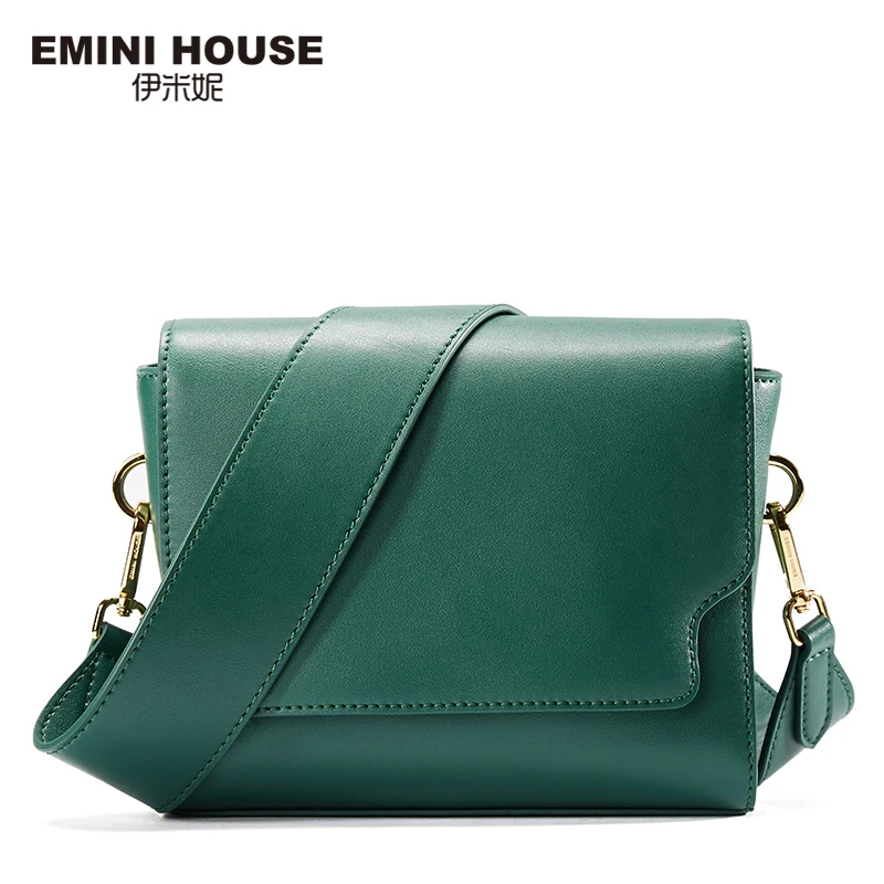 EMINI HOUSE широкий пояс Сплит Кожаная Лоскутная сумка женские сумки-мессенджеры