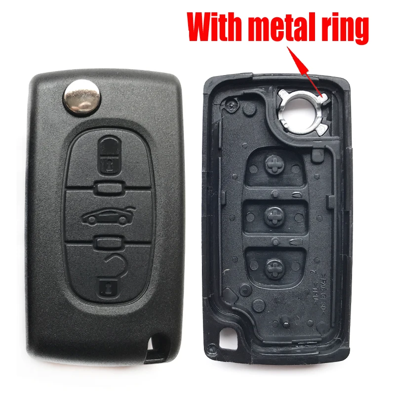 3 Button Remote Key Case For peugeot 408 308 207 208 407 406 208 307 408  partner CE0536/CE0523 Replacement Car key shell Fob images - 6