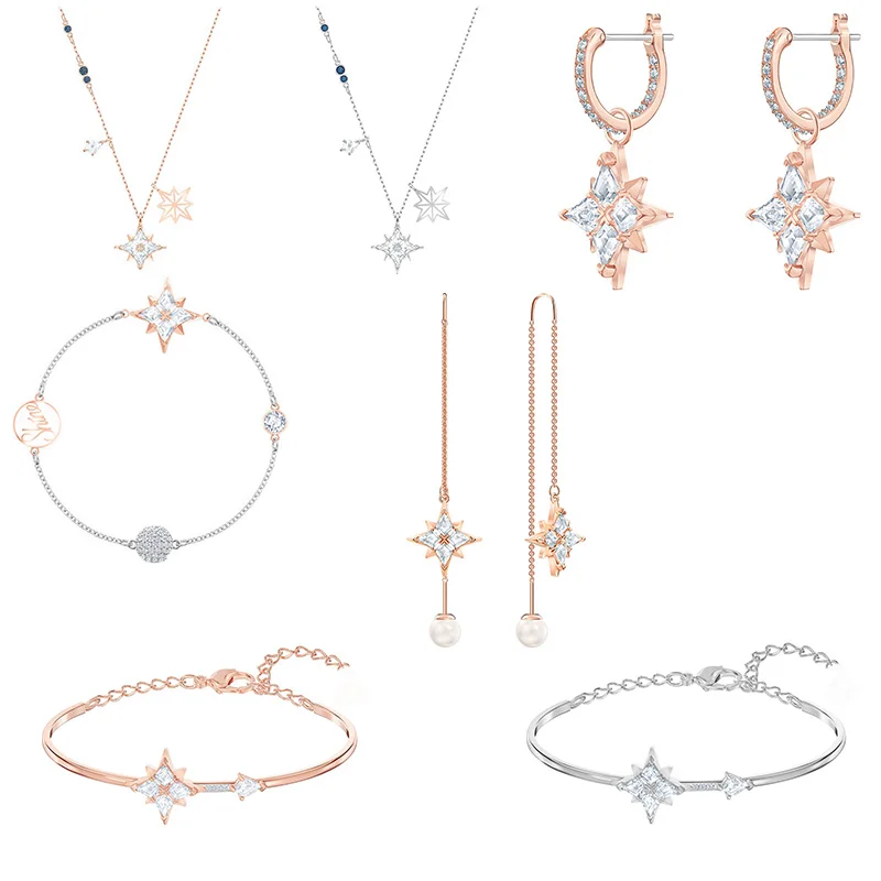 

Fashion Ladies Jewelry Star Collection Jewelry Set Ladies Earring Necklace and Bracelet Fashion Jewelry
