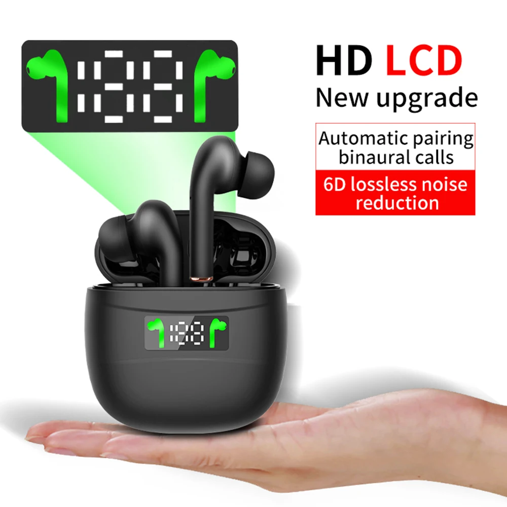 

KISSCASE j3pro digital display bluetooth headset wireless binaural call sports bluetooth headset for xiaomi samsung phone