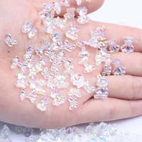 20100pcs bear nail art decorations resin jewelry aurora colorful tie 3d glue on beads for nails art phone cases diy decorations