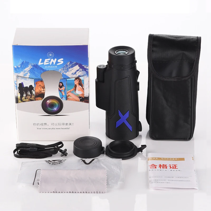 Мощный монокулярный телескоп 12X50 HD широкоугольная труба профессиональная для