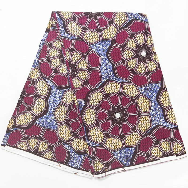 

100% Cotton Ankara Fabric African Real Wax Print Pagne Africain Wax High Quality Batik African Fabric for Wedding Dress H1104-6
