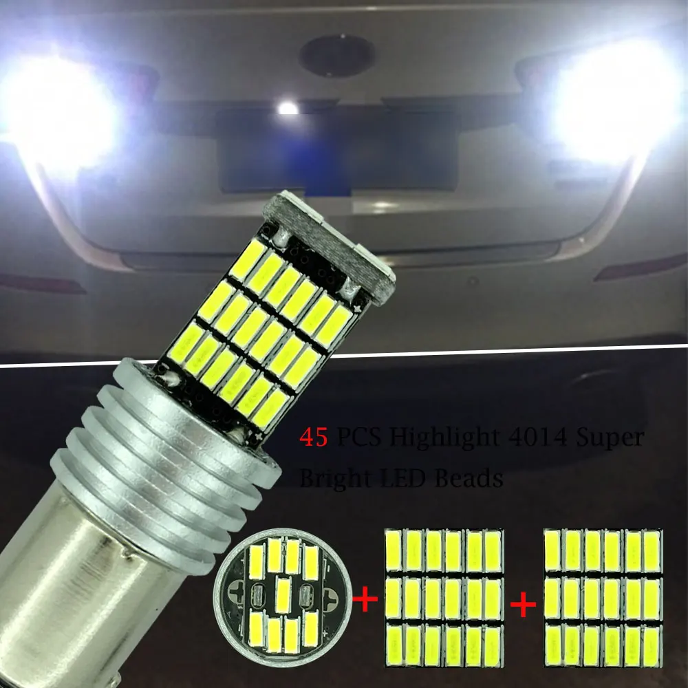 1157 светодисветодиодный P21/5 Вт BAY15D P21W 1156 BA15S светодиодный ная лампа 4014 45SMD