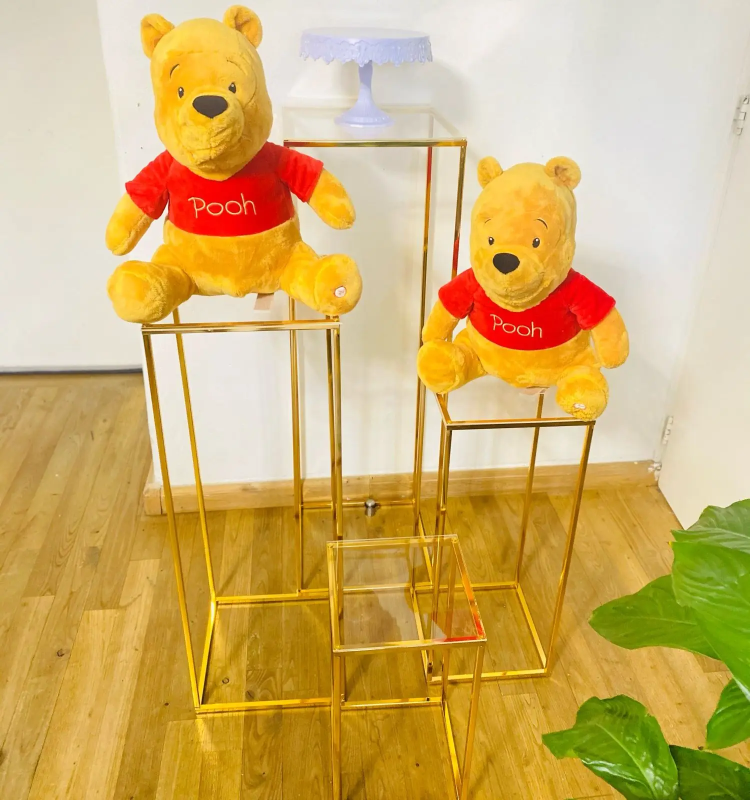 Золотой 10 шт./компл. геометрической формы помещен реквизит дорога привести T station