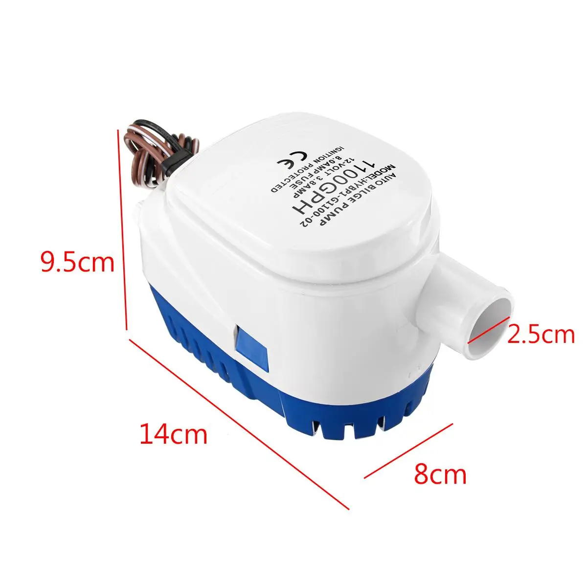 12V 1100GPH автоматический лодочный Трюмный насос погружной Электрический водяной с