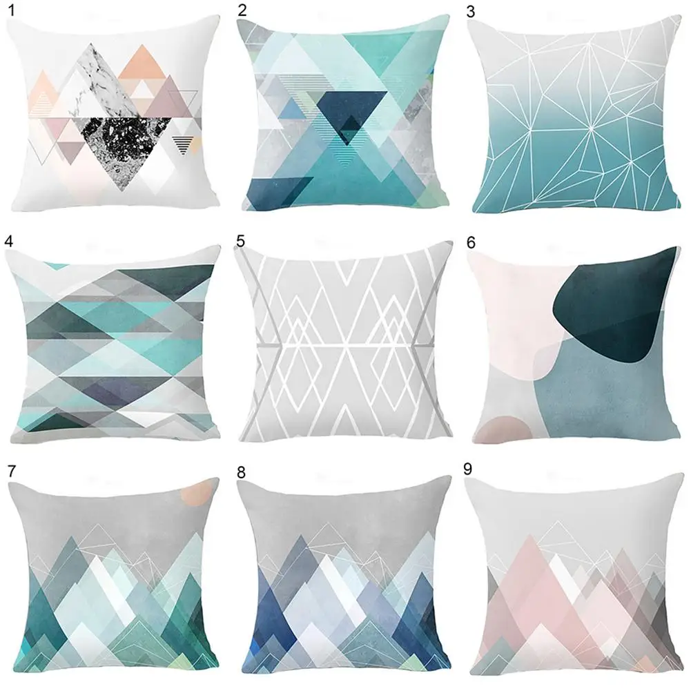 Съемный чехол для подушки с геометрическим узором мягкий Чехол на подушку молнии