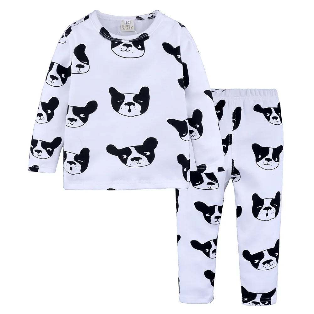 

2020 New Casual Cloud Sanding Children's Home Clothes Cotton Suit kids clothes girl set