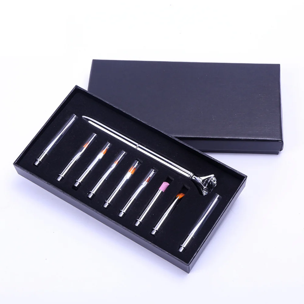 

10pcs in 1 Set Nail Art Brush Pen with Replace Pen Tip Multifunctional Nail Painting Pen Professional Glue Gel Nail Drawing Pen