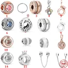 Лидер продаж, подвески из стерлингового серебра 925 пробы, классический зажим в виде короны, цепочка безопасности, подходят для оригинального браслета Pandora, серебряные украшения