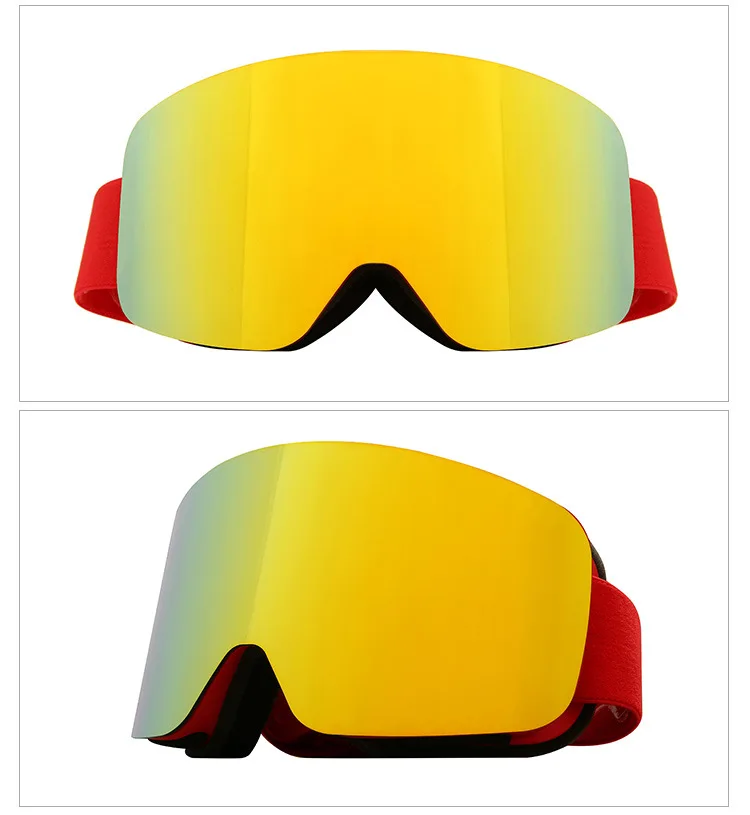 

Лыжные очки с двойными линзами UV400 для мужчин и женщин, незапотевающие, для катания на лыжах, сноуборде, велоспорта