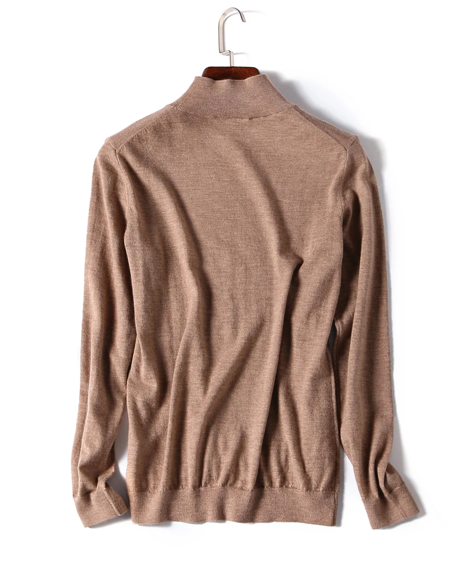 RMORE внутренний монгольский кашемировый свитер для женщин в консервативном стиле Офисная Женская летняя водолазка 16 калибра вязаный в магазине Slava - Цвет: Camel