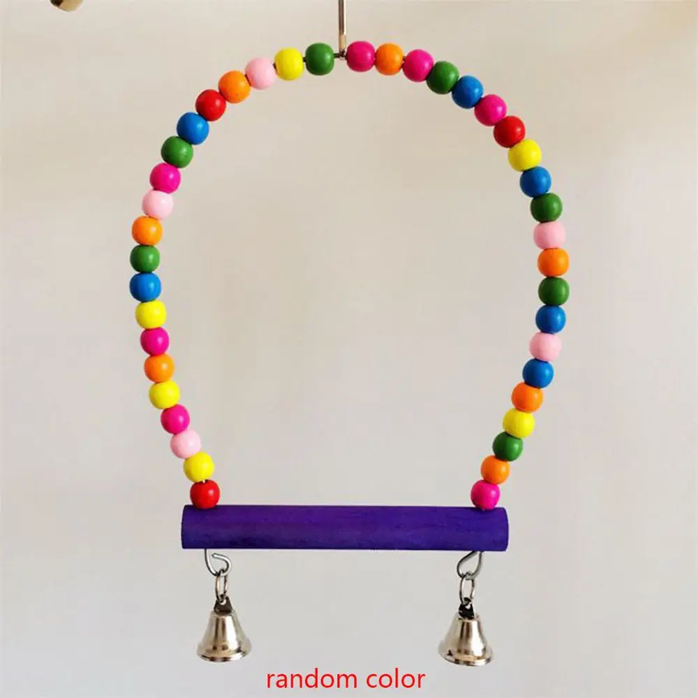 Фонарь с радужными бусинами качели попугай клетка птица искусственное украшение