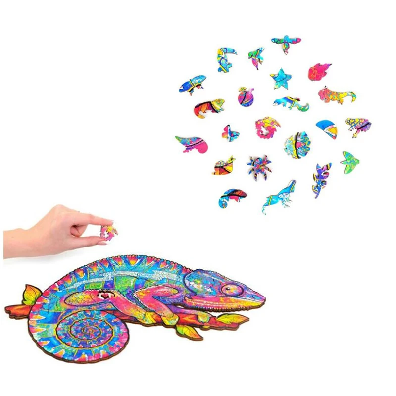 Feooe Размер A5 серия животные с цветами кошкой деревянная головоломка для детей и