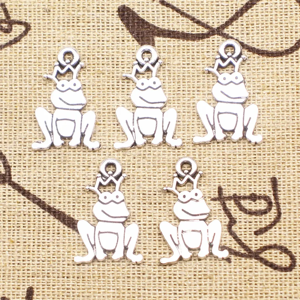 

Pendants Jewelry Making Frog Prince 22x14mm 10pcs