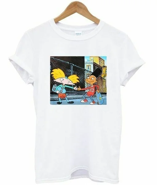 

Hey Arnold Handshake T-shirts 100% Cotton Size US Men Clothing trend 2020