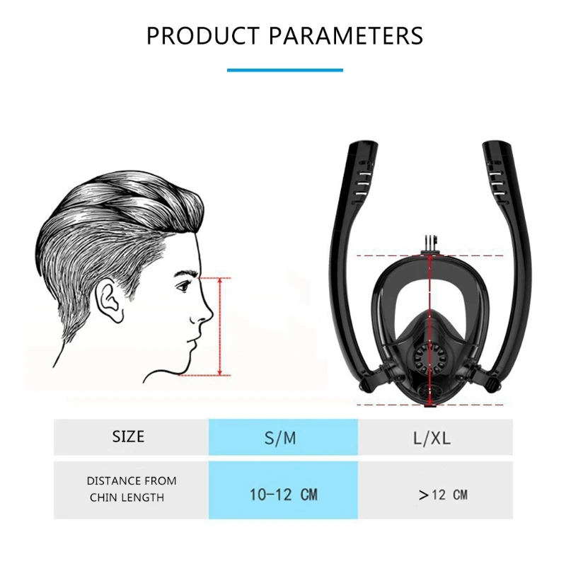 

Diving Mask Snorkel Mask Underwater Anti Fog Full Face Snorkeling Mask Women Men Kids Swimming Scuba Diving Equipment