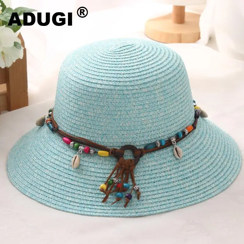 Шляпа соломенная для детей и взрослых этническая шапка с подвеской в виде
