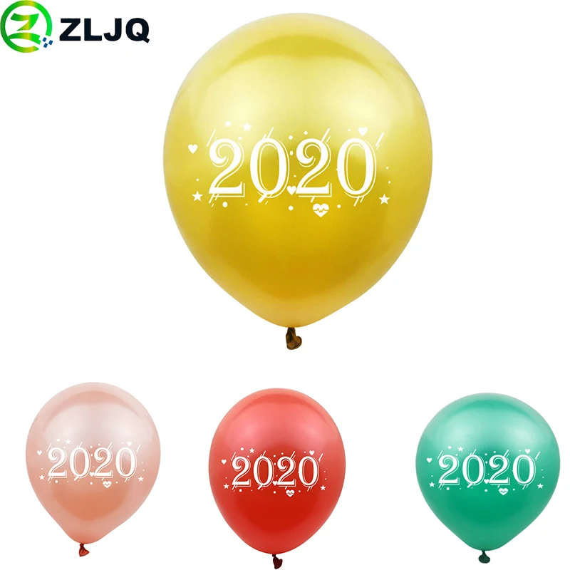 ZLJQ 10 шт./лот 2020 новогодние воздушные шары вечерние 12 дюймов Сердце Звезда цифры