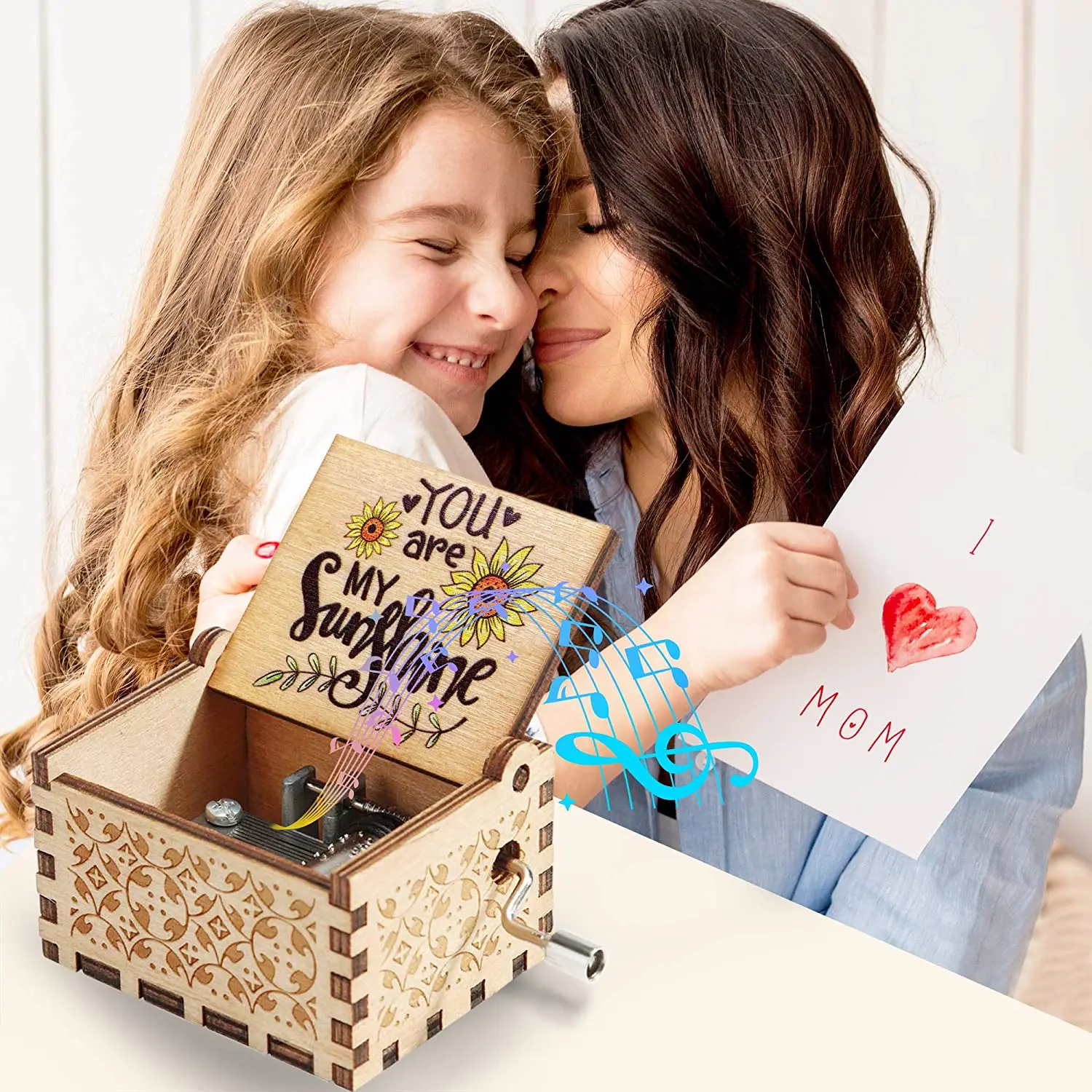 

Музыкальная шкатулка ручная деревянная винтажная гравировка Маленькая Музыкальная шкатулка подарок на день рождения/Рождество/День Свято...