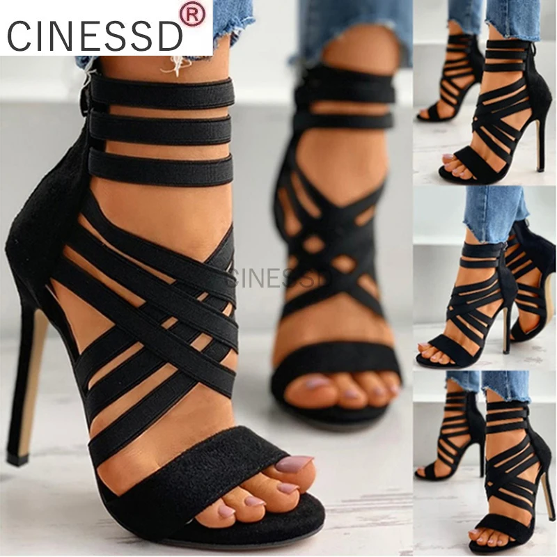 

Pumps Women Shoes High Heels Women Sandals 2021 Zipper New Fashion Summer High Heels Sexy Ladies Peep Toe Shoes Women Pumps