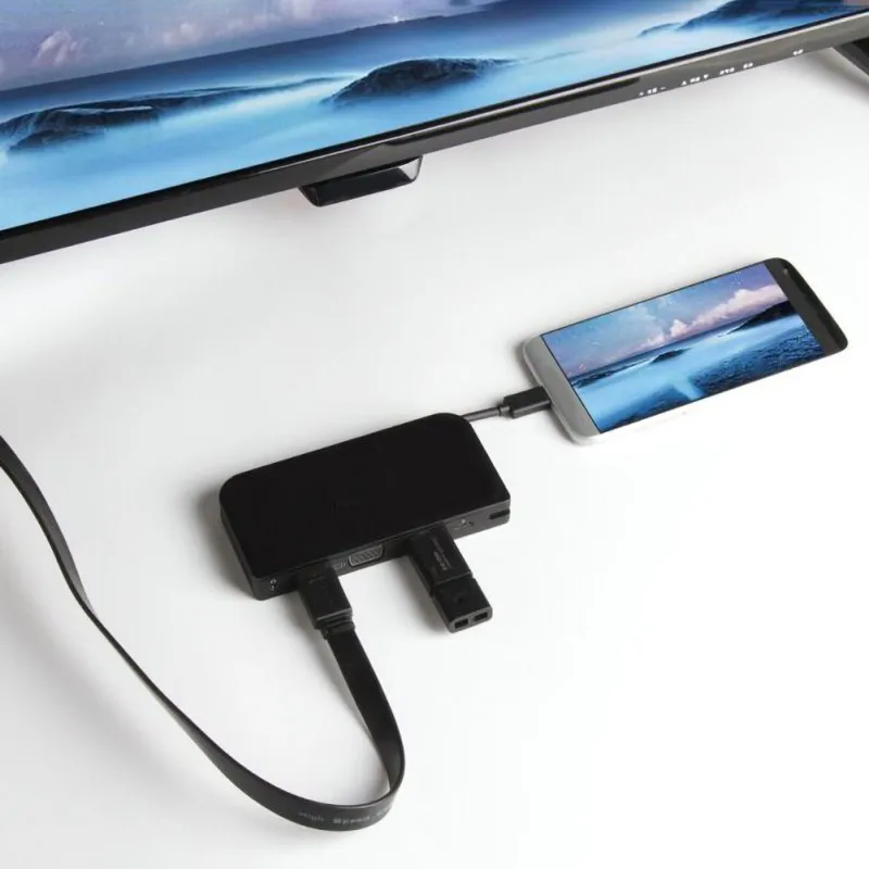 Док станция с двумя дисплеями поддержка HDMI/VGA Ethernet и аудиоразъем для ПК USB 3 0